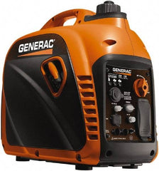 Generac Power - 7 hr Half Load Time, 1 kW, Pull Start, Gasoline Portable Power Generator - 1.2 Gal Tank, 19.7" Long x 11.4" Wide x 17.9" Deep, 80 cc Engine - Apex Tool & Supply