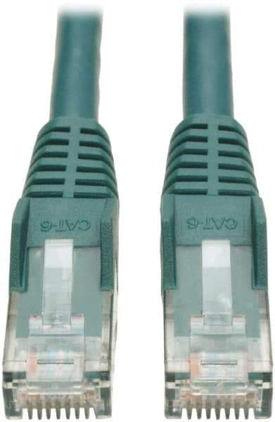 Tripp-Lite - Cat6, 24 AWG, 8 Wires, 550 MHz, Unshielded Network & Ethernet Cable - Green, PVC, 25' OAL - Apex Tool & Supply