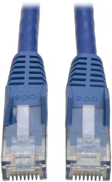 Tripp-Lite - Cat6, 24 AWG, 8 Wires, 550 MHz, Unshielded Network & Ethernet Cable - Blue, PVC, 15' OAL - Apex Tool & Supply