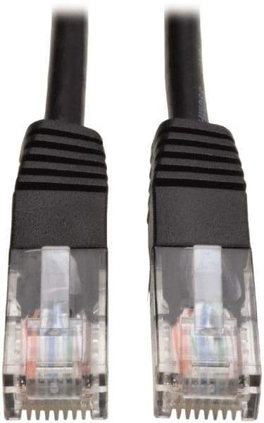 Tripp-Lite - Cat5e, 24 AWG, 8 Wires, 550 MHz, Unshielded Network & Ethernet Cable - Black, PVC, 50' OAL - Apex Tool & Supply