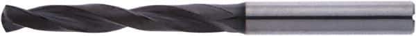 Accupro - 3/8" 140° Solid Carbide Jobber Drill - AlTiN Finish, Right Hand Cut, Spiral Flute, Straight Shank, 103mm OAL - Apex Tool & Supply
