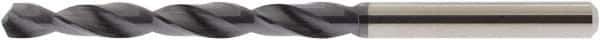 Accupro - 3.2mm 118° Solid Carbide Jobber Drill - AlTiN Finish, Right Hand Cut, Spiral Flute, Straight Shank, 65mm OAL - Apex Tool & Supply