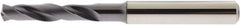 Accupro - 5.1mm 140° Spiral Flute Solid Carbide Screw Machine Drill Bit - AlTiN Finish, Right Hand Cut, 28mm Flute Length, 66mm OAL, Straight Shank - Apex Tool & Supply