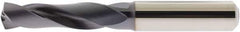 Accupro - 5.2mm 140° Spiral Flute Solid Carbide Screw Machine Drill Bit - AlTiN Finish, Right Hand Cut, 28mm Flute Length, 66mm OAL, Straight Shank, Through Coolant - Apex Tool & Supply