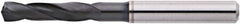 Accupro - 13/32" 135° Spiral Flute Solid Carbide Screw Machine Drill Bit - AlTiN Finish, Right Hand Cut, 51mm Flute Length, 96mm OAL, Straight Shank, Through Coolant - Apex Tool & Supply
