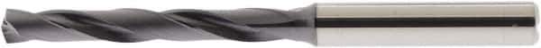 Accupro - 4.2mm 140° Solid Carbide Jobber Drill - AlTiN Finish, Right Hand Cut, Spiral Flute, Straight Shank, 74mm OAL - Apex Tool & Supply