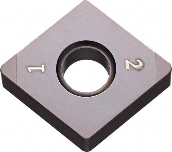 Kyocera - CNGA431 ME Grade KBN05M CBN Turning Insert - Megacoat Finish, 80° Diamond, 1/2" Inscr Circle, 3/16" Thick, 1/64" Corner Radius - Apex Tool & Supply