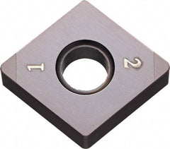 Kyocera - CNGA433 ME Grade KBN05M CBN Turning Insert - Megacoat Finish, 80° Diamond, 1/2" Inscr Circle, 3/16" Thick, 3/64" Corner Radius - Apex Tool & Supply