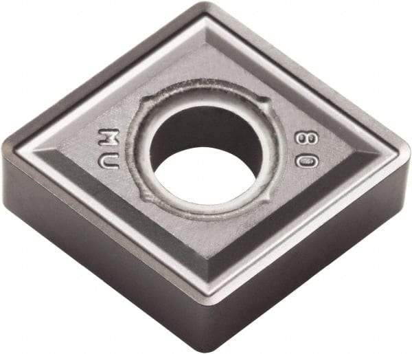 Kyocera - CNMG543 MU Grade PR015S Carbide Turning Insert - Megacoat Hard Finish, 80° Diamond, 5/8" Inscr Circle, 1/4" Thick, 3/64" Corner Radius - Apex Tool & Supply
