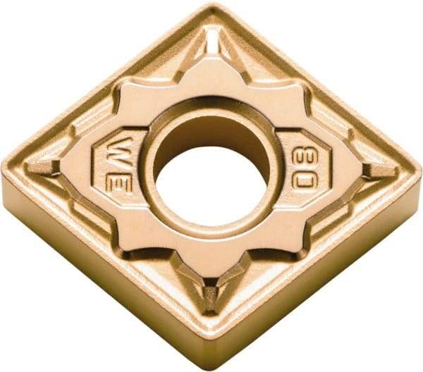 Kyocera - CNMG432 WE Grade CA530 Carbide Turning Insert - TiCN/AI2O3/TiN Finish, 80° Diamond, 1/2" Inscr Circle, 3/16" Thick, 1/32" Corner Radius - Apex Tool & Supply