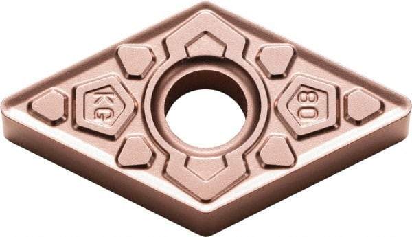 Kyocera - DNMG431 KG Grade CA315 Carbide Turning Insert - TiCN/Al2O3 Finish, 55° Diamond, 1/2" Inscr Circle, 3/16" Thick, 1/64" Corner Radius - Apex Tool & Supply
