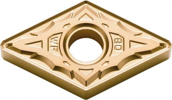 Kyocera - DNMX431 WF Grade TN620 Cermet Turning Insert - Uncoated, 55° Diamond, 1/2" Inscr Circle, 3/16" Thick, 1/64" Corner Radius - Apex Tool & Supply