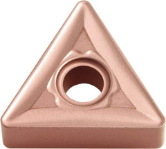 Kyocera - TNMG331 C Grade CA315 Carbide Turning Insert - TiCN/Al2O3 Finish, 60° Triangle, 3/8" Inscr Circle, 3/16" Thick, 1/64" Corner Radius - Apex Tool & Supply
