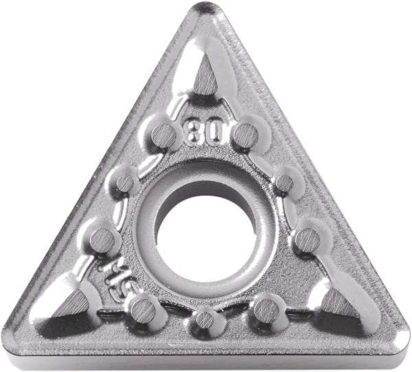 Kyocera - TNMG331 MS Grade PR005S Carbide Turning Insert - Megacoat Hard Finish, 60° Triangle, 3/8" Inscr Circle, 3/16" Thick, 1/64" Corner Radius - Apex Tool & Supply