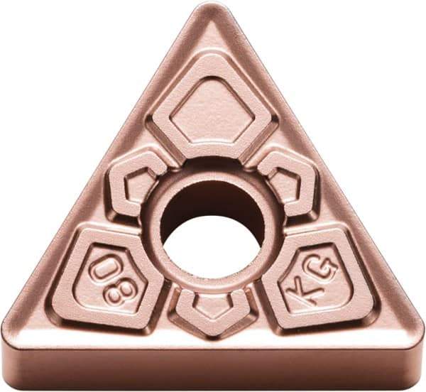 Kyocera - TNMG331 KG Grade CA315 Carbide Turning Insert - TiCN/Al2O3 Finish, 60° Triangle, 3/8" Inscr Circle, 3/16" Thick, 1/64" Corner Radius - Apex Tool & Supply