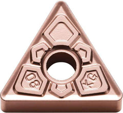 Kyocera - TNMG331 KG Grade CA315 Carbide Turning Insert - TiCN/Al2O3 Finish, 60° Triangle, 3/8" Inscr Circle, 3/16" Thick, 1/64" Corner Radius - Apex Tool & Supply