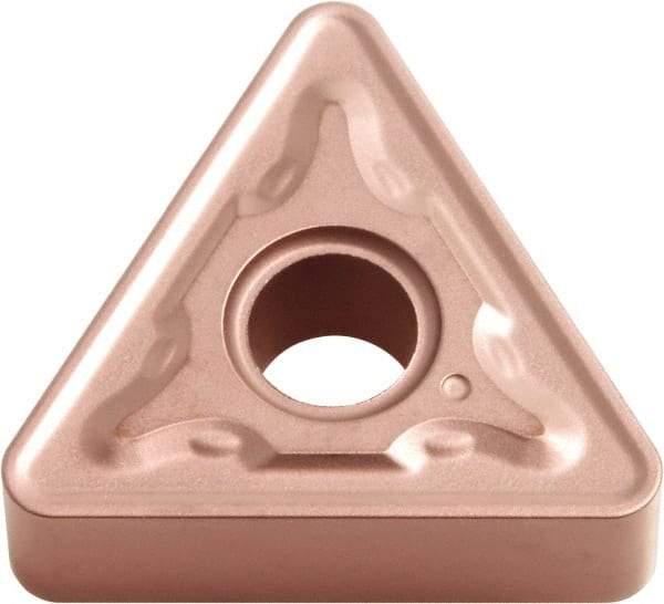 Kyocera - TNMG332 PH Grade CA310 Carbide Turning Insert - TiCN/Al2O3 Finish, 60° Triangle, 3/8" Inscr Circle, 3/16" Thick, 1/32" Corner Radius - Apex Tool & Supply