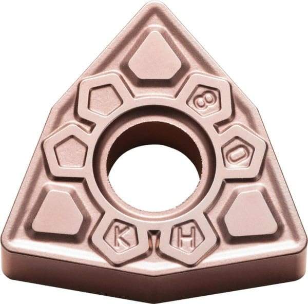 Kyocera - WNMG433 KH Grade CA320 Carbide Turning Insert - TiCN/Al2O3 Finish, 80° Trigon, 1/2" Inscr Circle, 3/16" Thick, 3/64" Corner Radius - Apex Tool & Supply