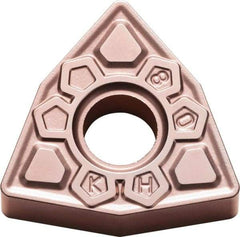 Kyocera - WNMG433 KH Grade CA320 Carbide Turning Insert - TiCN/Al2O3 Finish, 80° Trigon, 1/2" Inscr Circle, 3/16" Thick, 3/64" Corner Radius - Apex Tool & Supply