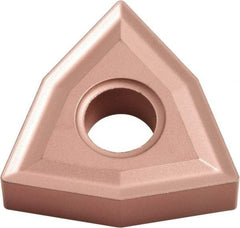 Kyocera - WNMG432 NONE Grade CA320 Carbide Turning Insert - TiCN/Al2O3 Finish, 80° Trigon, 1/2" Inscr Circle, 3/16" Thick, 1/32" Corner Radius - Apex Tool & Supply