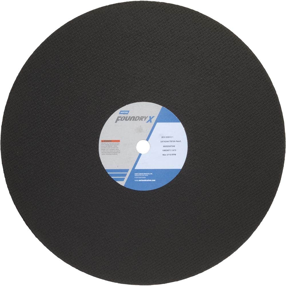 Norton - 20 x 5/32, 1" Hole 30 Grit Aluminum Oxide Cutoff Wheel - Apex Tool & Supply