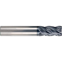 SGS - 1/2", 4 Flute, Single End, Solid Carbide, 0.03" Corner Radius End Mill - 4" OAL, 38° Helix, 1" LOC, Right Hand Cut - Apex Tool & Supply