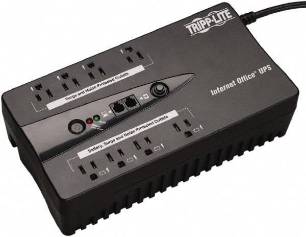 Tripp-Lite - 15 Amp, 600 VA, Flat Pack Mount Standby Backup Uninterruptible Power Supply - Backup 3 min with Full Load & 9 min with Half Load, 120 VAC Input & Output, 300 Watt Output, 1 Phases, 6 Outlets - Apex Tool & Supply