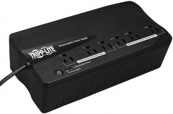 Tripp-Lite - 15 Amp, 350 VA, Flat Pack Mount Standby Backup Uninterruptible Power Supply - Backup 2-1/2 min with Full Load & 12 min with Half Load, 120 VAC Input & Output, 180 Watt Output, 1 Phases, 6 Outlets - Apex Tool & Supply