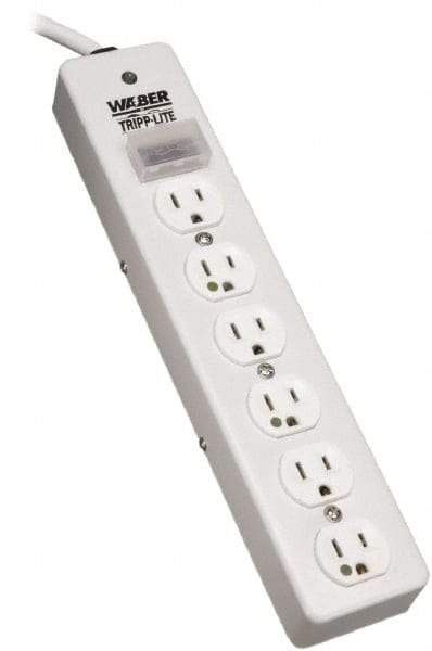 Tripp-Lite - 6 Outlets, 120 VAC15 Amps, 10' Cord, Power Outlet Strip - Floor, Keyhole Mount, 5-15 NEMA Configuration, 2-1/2" Strip - Apex Tool & Supply