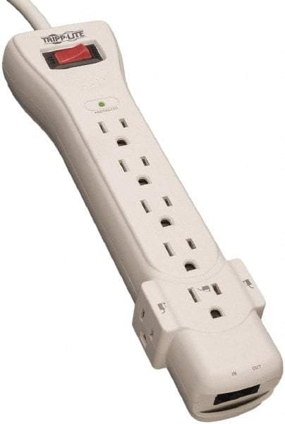 Tripp-Lite - 7 Outlets, 120 VAC15 Amps, 6' Cord, Power Outlet Strip - Floor, Keyhole Mount, 5-15 NEMA Configuration, 10.3" Strip - Apex Tool & Supply