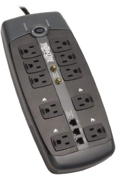 Tripp-Lite - 10 Outlets, 120 VAC15 Amps, 8' Cord, Power Outlet Strip - Floor, Keyhole Mount, 5-15 NEMA Configuration, 1.8" Strip - Apex Tool & Supply