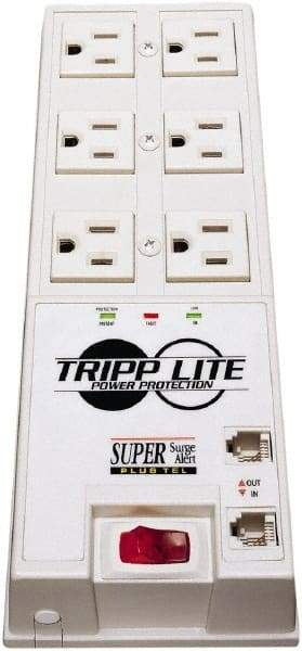 Tripp-Lite - 6 Outlets, 120 VAC15 Amps, 6' Cord, Power Outlet Strip - Floor, Keyhole Mount, 5-15 NEMA Configuration, 9-1/2" Strip - Apex Tool & Supply