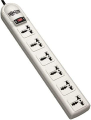Tripp-Lite - 6 Outlets, 120 VAC10 Amps, 4' Cord, Power Outlet Strip - Floor, Keyhole Mount, British NEMA Configuration, 2-1/2" Strip - Apex Tool & Supply