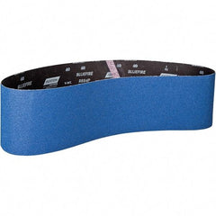 Norton - 2-1/2" Wide x 60" OAL, 60 Grit, Zirconia Alumina Abrasive Belt - Zirconia Alumina, Coated, Y Weighted Cloth Backing - Apex Tool & Supply