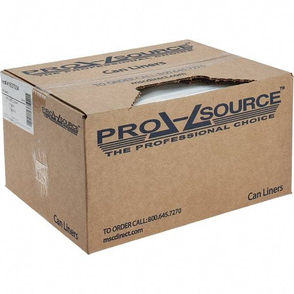 PRO-SOURCE - 24 Gal Capacity, Clear, Linear Low-Denstiy Polyethylene (LLDPE), Hazardous Waste Bag - 6 mil Thick x 18" Wide x 30" High, Roll - Apex Tool & Supply