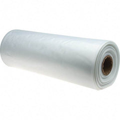 PRO-SOURCE - 6 mil Thick, Heavy-Duty Trash Bags - Linear Low-Density Polyethylene (LLDPE), Flat Pack Dispenser, 24" Wide x 42" High, Clear - Apex Tool & Supply