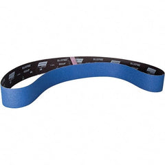 Norton - 3" Wide x 79" OAL, 60 Grit, Zirconia Alumina Abrasive Belt - Zirconia Alumina, Coated, Y Weighted Cloth Backing - Apex Tool & Supply