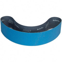 Norton - 4" Wide x 90" OAL, 60 Grit, Zirconia Alumina Abrasive Belt - Zirconia Alumina, Coated, X Weighted Paper Backing - Apex Tool & Supply