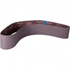 Norton - 4" Wide x 60" OAL, 120 Grit, Aluminum Oxide Abrasive Belt - Aluminum Oxide, Coated, X Weighted Cloth Backing - Apex Tool & Supply