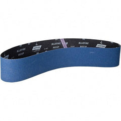 Norton - 4" Wide x 60" OAL, 60 Grit, Zirconia Alumina Abrasive Belt - Zirconia Alumina, Coated, X Weighted Cloth Backing - Apex Tool & Supply