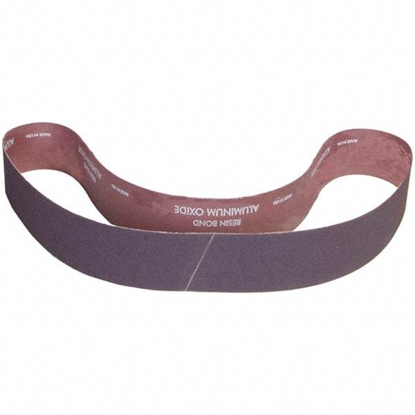 Norton - 3" Wide x 48" OAL, 80 Grit, Aluminum Oxide Abrasive Belt - Aluminum Oxide, Coated, X Weighted Cloth Backing - Apex Tool & Supply