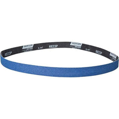 Norton - 1-1/2" Wide x 60" OAL, 100 Grit, Zirconia Alumina Abrasive Belt - Zirconia Alumina, Coated, X Weighted Cloth Backing - Apex Tool & Supply