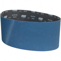 Norton - 9" Wide x 60" OAL, 220 Grit, Zirconia Alumina Abrasive Belt - Zirconia Alumina, Coated, X Weighted Cloth Backing - Apex Tool & Supply