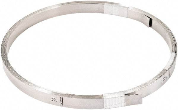 Starrett - Feeler Stock Rolls Thickness (Decimal Inch): 0.0250 Overall Length (Meters): 7.60 - Apex Tool & Supply