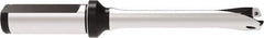 Allied Machine and Engineering - Series 15, 15 to 15.99mm Diam, 3/4" Diam Straight Shank with Flange, Straight Flute Spade Drill - 3-5/32" Max Depth, 6-11/32" OAL, Standard Length, Through Coolant - Apex Tool & Supply