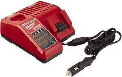 Milwaukee Tool - 12 & 18 Volt, 1 Battery Lithium-Ion Power Tool Charger - 3 hr to Charge, Vehicle Outlet Power Source - Apex Tool & Supply