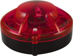 Banner Stakes - 1-1/2" High x 4" Long x 4" Wide Barrier LED Strobe/Solid Light - Matte Finish, Red, Use with Plus Banner Head, 30' Magnetic Wall Mount Barrier, 7' Magnetic Wall Mount Barrier - Apex Tool & Supply