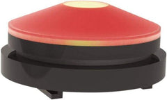 Banner Stakes - 2-1/2" High x 4" Long x 4" Wide Barricade Light - Metal, Matte Finish, Black/Red, Use with 7' Wall Mount Barriers - Apex Tool & Supply