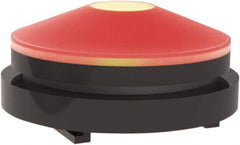 Banner Stakes - 2-1/2" High x 4" Long x 4" Wide Barricade Light - Metal, Matte Finish, Black/Red, Use with 30' Wall Mount Barriers - Apex Tool & Supply