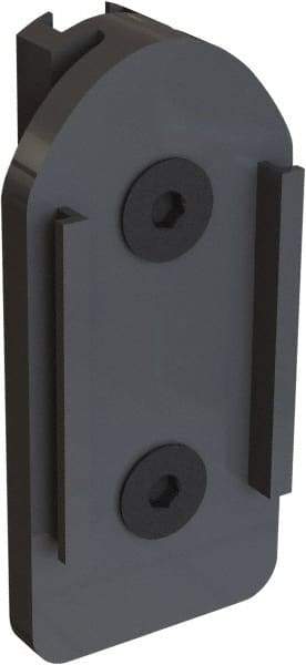 Banner Stakes - 2-7/8" High x 3/4" Long x 1" Wide Barrier Connector - Plastic, Matte Finish, Black, Use with Plus Banner Head, 7' Wall Mount Barrier - Apex Tool & Supply